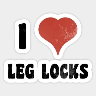 I Heart Leg Locks - Brazilian Jiu-Jitsu Sticker